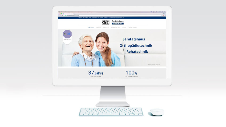 Sanitaetshaus-Dahmen Projekt-Webdesign-Agentur-NRW